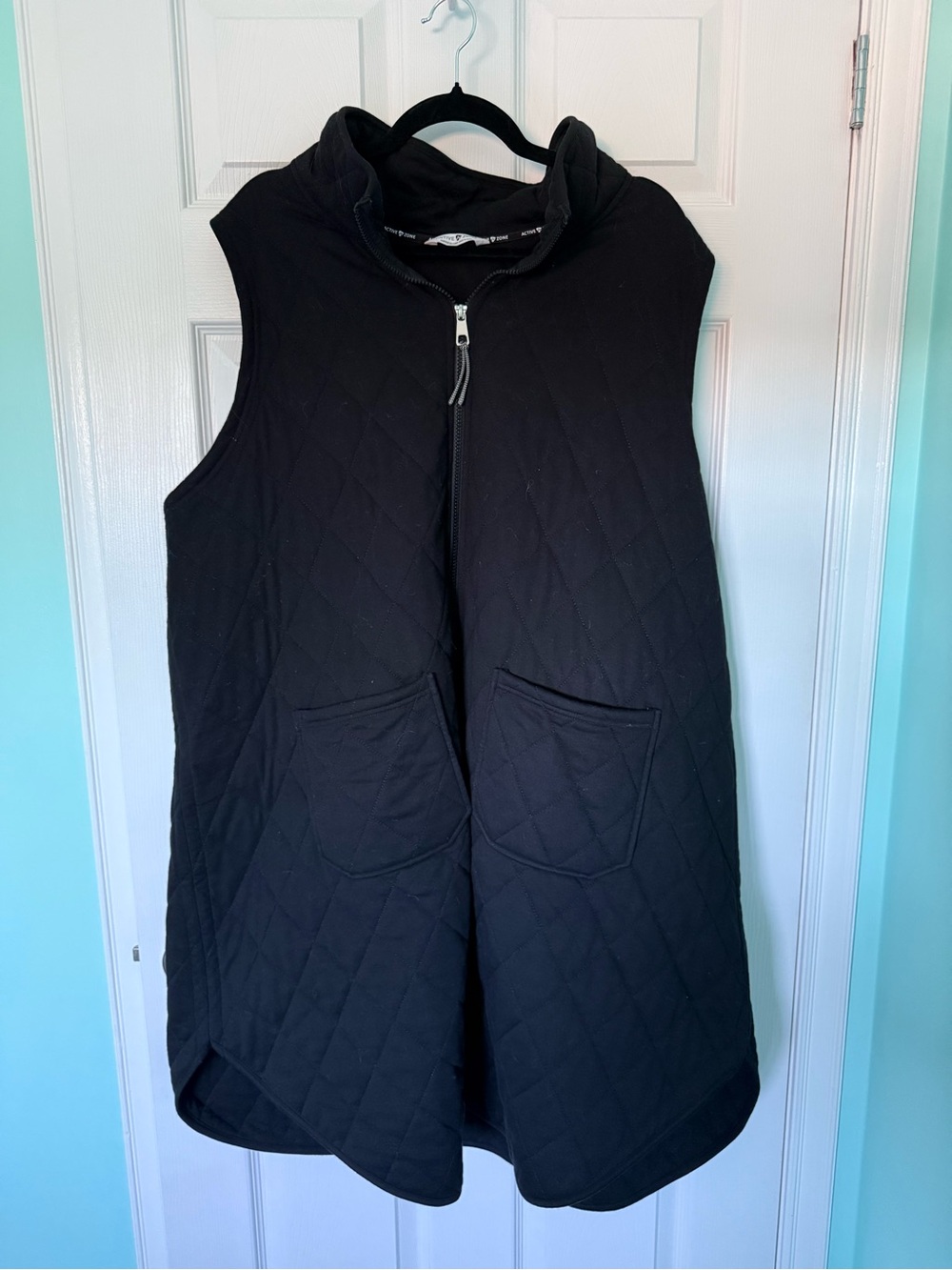 Penningtons Black Quilted Sleeveless Zip Vest